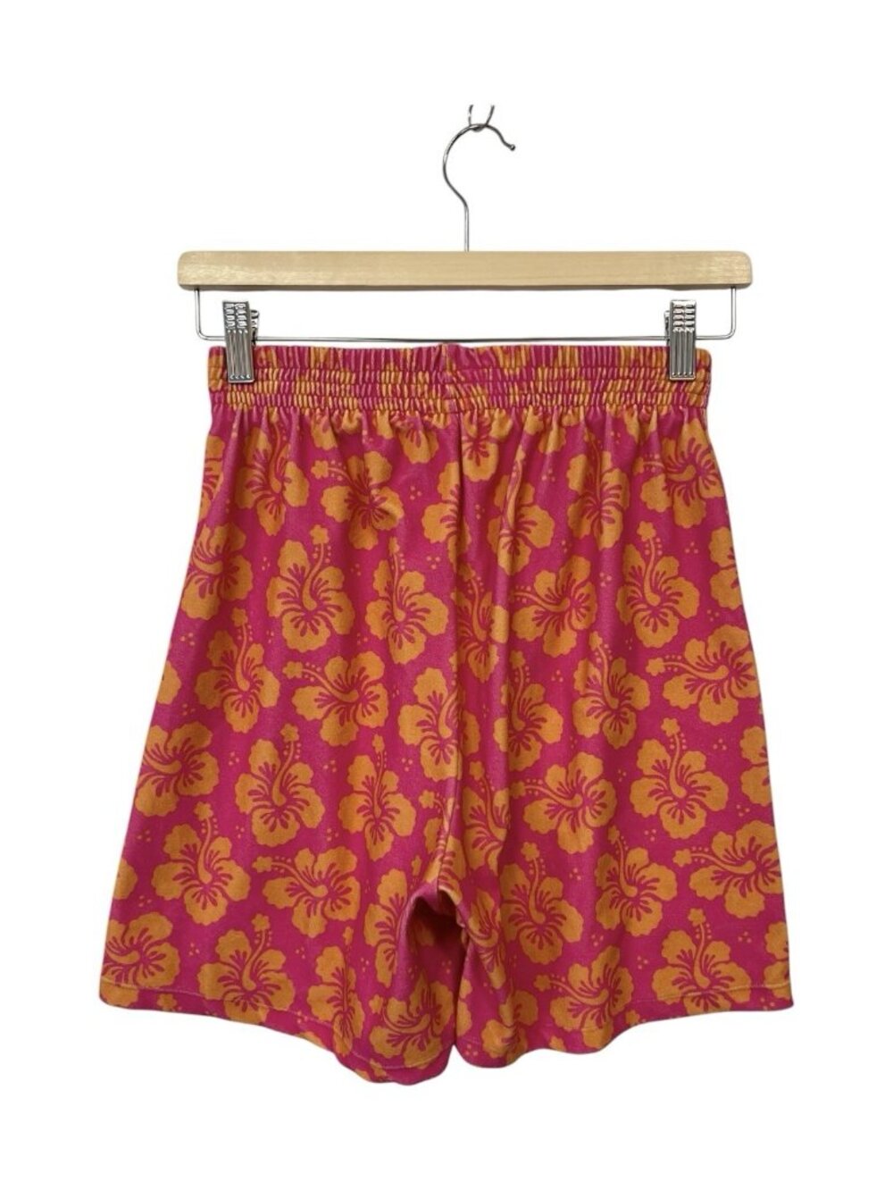 Frankies Bikinis Fifi Terry Shorts Size M Medium Floral Pink - Picture 2 of 6